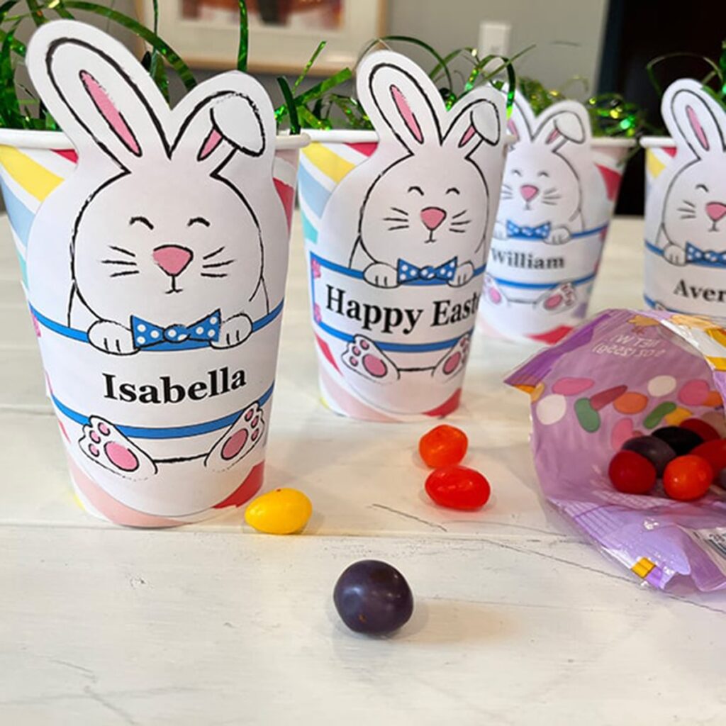Easter Bunny Treat Cups - Free Printables
