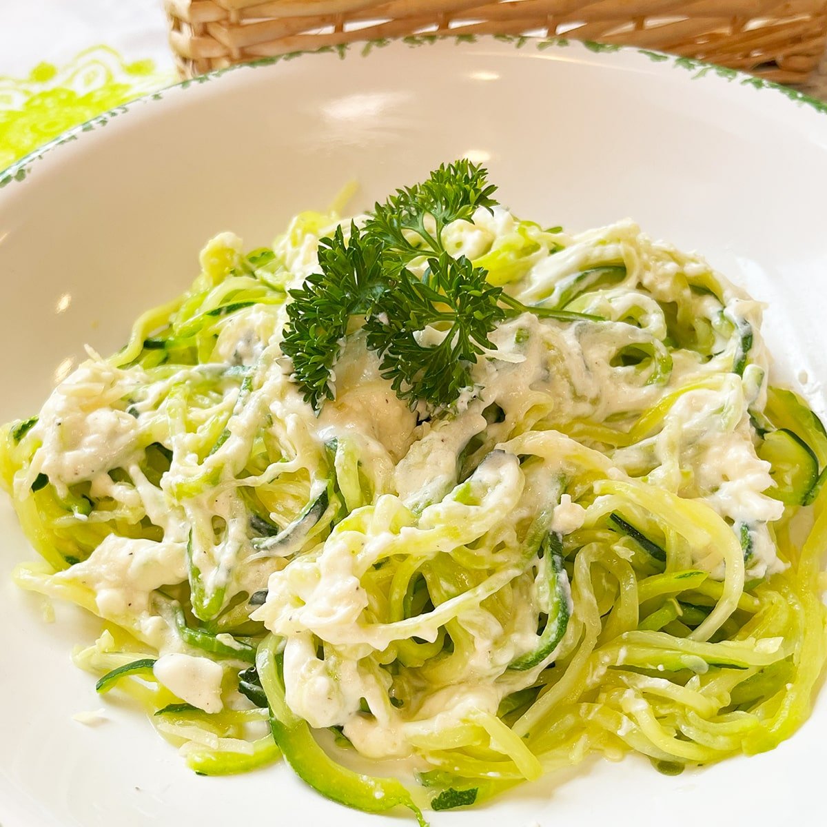 Creamy Alfredo Zucchini Noodles