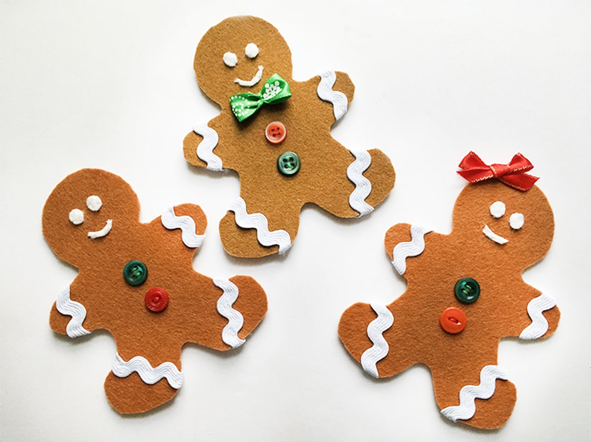 Felt Gingerbread Ornaments Free Template Felt Gingerbread Ornaments Free Template