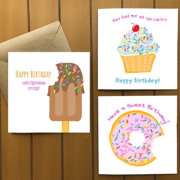 Free Printable Birthday Cards - 5×5 Square Cards